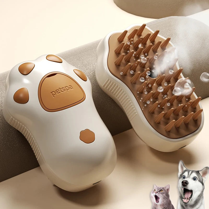 Cat Dog Steamy Brush Steam Brush Electric Sprayer for Massage Pet Grooming Tool Shedding 3 in 1 Electric Sprays Massage Combs