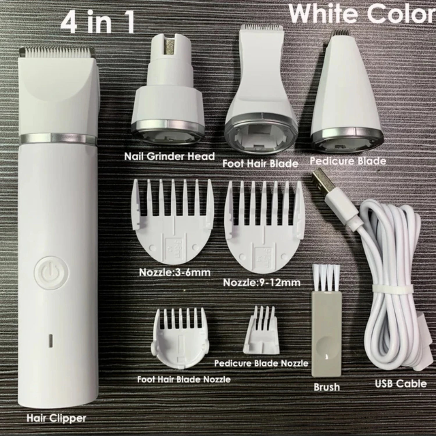 Dog Cat Hair Trimmer Paw Nail Grinder Pets Clippers Foot Nail Cutter Low Noise Dog Pet Grooming Machine USB Pet Supplies